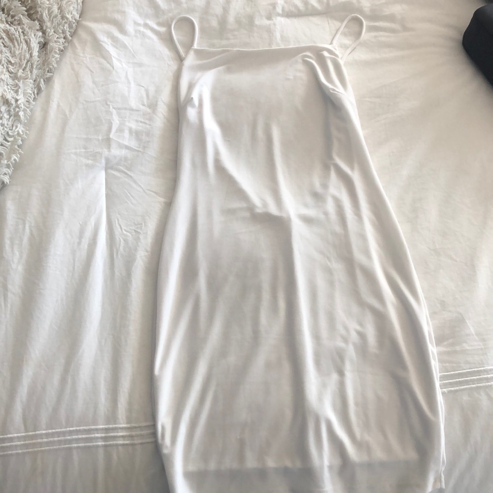 White mini body con party dress WORN ONCE